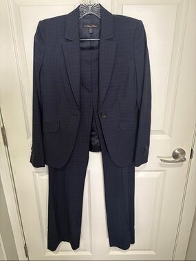 Brooks Brothers Navy Windowpane Two-Piece Suit